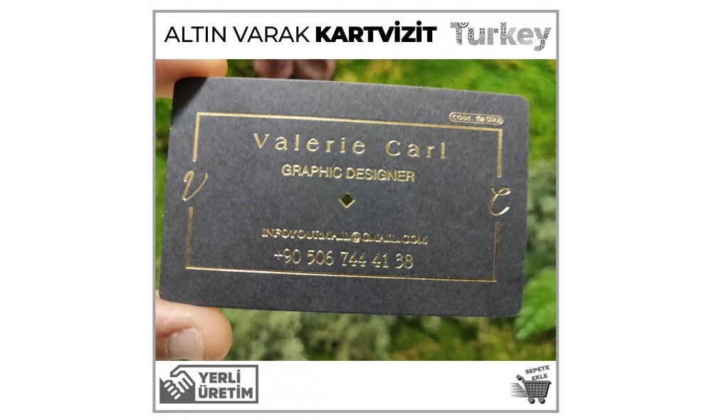 Altın Varaklı Kartvizit